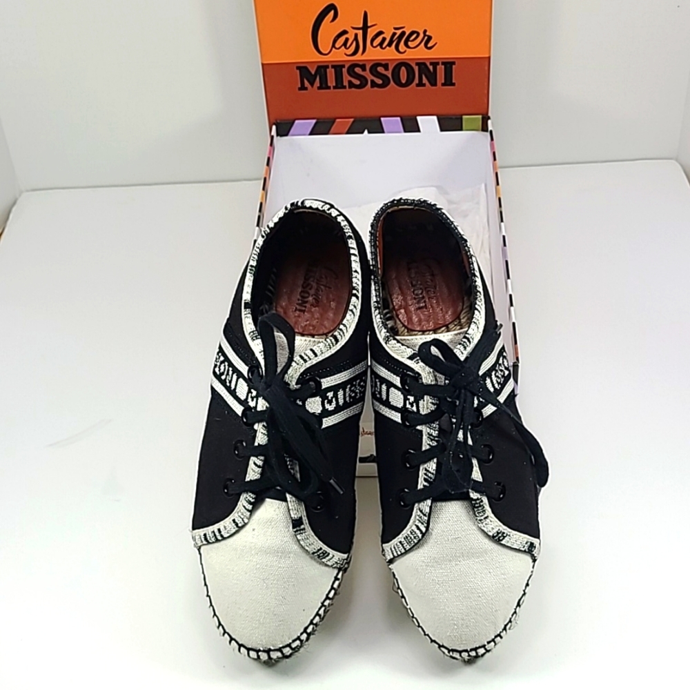 Missoni LOGO black and white sport gym shoes 39